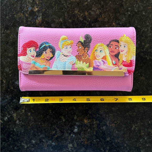 Disney Princess Pink Envelope Fold Over Wallet Buckle Down - Picture 5 of 6